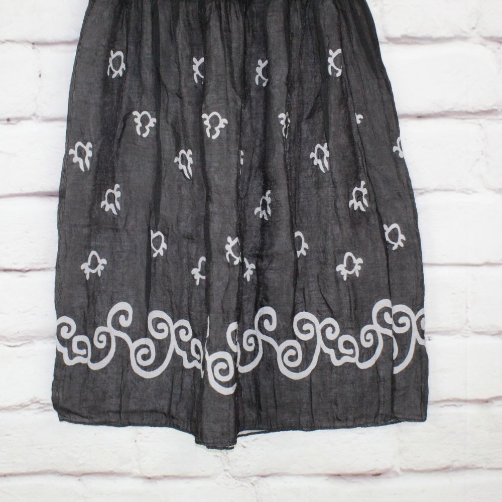 Lapis Black Printed Tube Top Strapless Stretch Summer Dress Cover Up Size OS - Picture 3 of 8